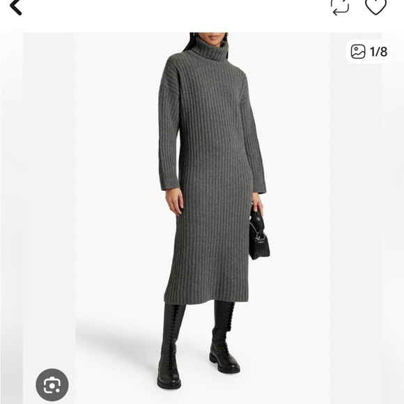 Mara Hoffman Dresses & Skirts - Mara Hoffman Enzo ribbed cashmere & wool blend turtleneck dress in grey size 2x